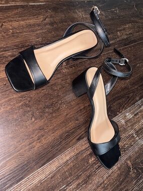 Ankle strap block heel